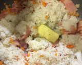 チーズ入りバターライスのオムハヤシ作り方3写真