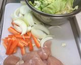 速攻レシピ！鶏肉の野菜炒め(カレー味)作り方1写真