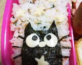 今日のキャラ弁10/23(ネコハロウィン作り方1写真