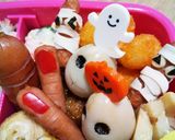 今日のキャラ弁10/23(ネコハロウィン作り方2写真
