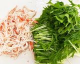 水菜とカニかまのオイスターソース炒め作り方1写真