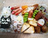 今日のキャラ弁10/23(ネコハロウィン作り方3写真