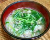 豚肉と水菜のハリハリにゅうめん作り方6写真