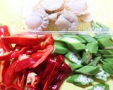 家にある物★ほたてピーマンオクラの炒め物作り方1写真