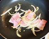 長ねぎ入りカルボナーラ作り方1写真