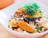 かぼちゃと塩昆布と大葉の混ぜご飯作り方4写真