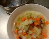 鶏だんご生姜スープ(万能野菜mix使用)作り方1写真