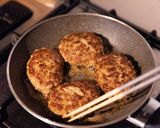 妊婦飯♪高野豆腐入りハンバーグプレート①作り方5写真