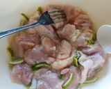 鶏もも肉の唐揚げ粉焼き作り方1写真
