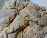 鶏もも肉の唐揚げ粉焼き作り方2写真