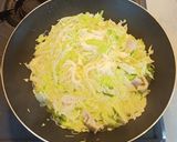 キャベツたっぷりモダン焼きビーフン作り方4写真