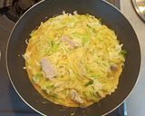 キャベツたっぷりモダン焼きビーフン作り方5写真