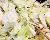 ラーメンスープで野菜炒め作り方2写真
