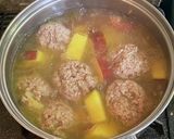 サツマイモと肉団子のコンソメ煮作り方8写真