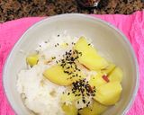 材料3つ　超簡単　さつま芋ごはん♡健康食作り方7写真