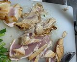 鶏むね肉とニラの中華風パスタ作り方4写真