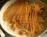 ウィンナーと玉葱のコンポタパスタ作り方4写真