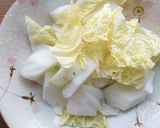 白菜・豆腐のふわ甘お味噌汁♪作り方1写真