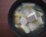 白菜・豆腐のふわ甘お味噌汁♪作り方5写真