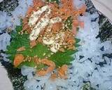 朝ごはんにも♪鮭フレークと青じそ手巻き✿作り方4写真