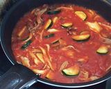 舞茸とズッキーニの簡単トマトソースパスタ作り方4写真
