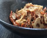 麺つゆだけ！れんこんと人参のきんぴら作り方4写真