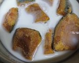 ［簡単］かぼちゃのシナモンミルク煮作り方1写真
