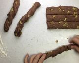 ポリ袋deチョコ＆クルミのねじりパン♪作り方7写真