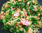 玄米ごはんとニラのスタミナ炒飯作り方5写真