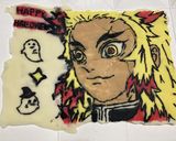 鬼滅の刃　煉獄杏寿朗　キャラケーキ作り方6写真