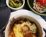 秋の味覚と牛肉の味噌煮込みチーズ焼き作り方4写真