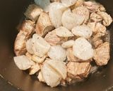 秋の味覚と牛肉の味噌煮込み作り方2写真