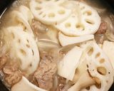 秋の味覚と牛肉の味噌煮込み作り方4写真