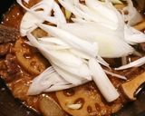 秋の味覚と牛肉の味噌煮込み作り方6写真