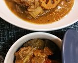 秋の味覚と牛肉の味噌煮込み作り方7写真