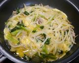 簡単！もやしと小松菜の卵とじ作り方5写真