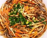スーパー大麦入りゴボウ人参のかき揚げ蕎麦作り方7写真