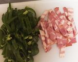 照り焼きチキン風ホタテとベーコンのパスタ作り方2写真