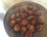 栗の渋皮の素揚げ（味醂シロップ＆塩風味）作り方1写真