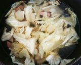 スープジャー保温弁当★キャベツ中華スープ作り方2写真