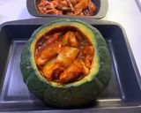 丸ごとかぼちゃで★チーズダッカルビ作り方10写真