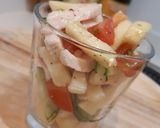 りんごと蒸し鶏のカップサラダ作り方3写真