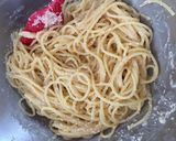 簡単 明太子パスタ作り方4写真
