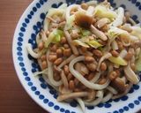 レンジで簡単！ネギ納豆うどん♪ごま油香る作り方5写真