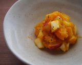 かぼちゃ煮物リメイク！りんごサラダ♪作り方3写真