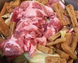 キャベツと豚肉のお味噌汁作り方2写真