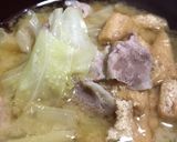 キャベツと豚肉のお味噌汁作り方4写真
