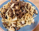 ひき肉の和風パスタ作り方7写真