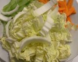 簡単！白菜とたっぷり野菜のヘルシーパスタ作り方1写真