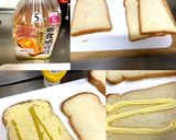 チョコバナナと卵とハムのミックスサンド作り方1写真